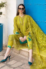 D-2408-A | 3PC Unstitched Luxury Lawn By Maria B