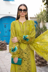D-2408-A | 3PC Unstitched Luxury Lawn By Maria B