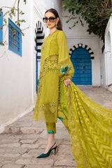 D-2408-A | 3PC Unstitched Luxury Lawn By Maria B