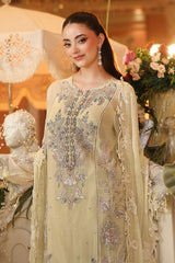 3 Piece Unstitched Embroidered Chiffon Suit By Maria B