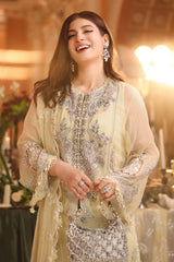 3 Piece Unstitched Embroidered Chiffon Suit By Maria B
