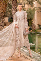 D-2409-A | 3PC Unstitched Luxury Lawn By Maria B