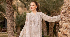 D-2409-A | 3PC Unstitched Luxury Lawn By Maria B