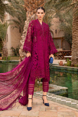 D-2409-B | 3PC Unstitched Luxury Lawn By Maria B