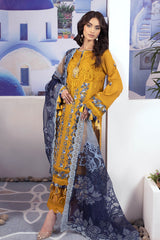 DD-01 | 3PC Unstitched Embroidered Lawn Dahlia By Raeesa Premium