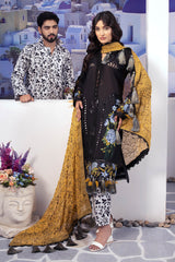 DD-02 | 3PC Unstitched Embroidered Lawn Dahlia By Raeesa Premium