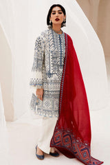 DIYA 2A | 3PC Unstitched Summer Lawn By Zara Shahjahan