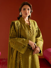 3 PC Unstitched Suit Embroidered Lawn Dastan-e-Noor By Parishay | DSC-01