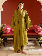 3 PC Unstitched Suit Embroidered Lawn Dastan-e-Noor By Parishay | DSC-01