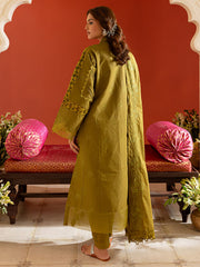 3 PC Unstitched Suit Embroidered Lawn Dastan-e-Noor By Parishay | DSC-01
