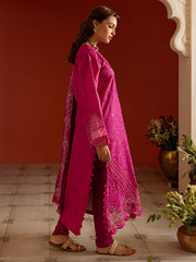 3 PC Unstitched Suit Embroidered Lawn Dastan-e-Noor By Parishay | DSC-02
