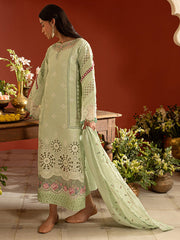 3 PC Unstitched Suit Embroidered Lawn Dastan-e-Noor By Parishay | DSC-03