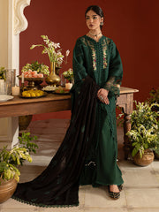3 PC Unstitched Suit Embroidered Lawn Dastan-e-Noor By Parishay | DSC-06