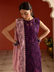 3 PC Unstitched Suit Embroidered Lawn Dastan-e-Noor By Parishay | DSC-07