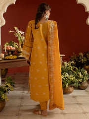 3 PC Unstitched Suit Embroidered Lawn Dastan-e-Noor By Parishay | DSC-09