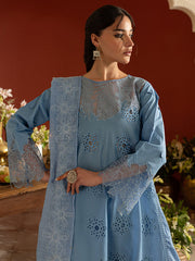 3 PC Unstitched Suit Embroidered Lawn Dastan-e-Noor By Parishay | DSC-10