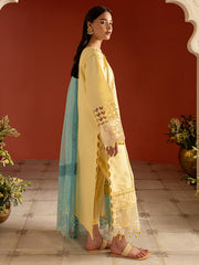 3 PC Unstitched Suit Embroidered Lawn Dastan-e-Noor By Parishay | DSC-11