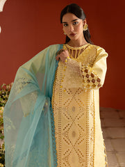 3 PC Unstitched Suit Embroidered Lawn Dastan-e-Noor By Parishay | DSC-11