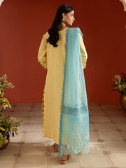 3 PC Unstitched Suit Embroidered Lawn Dastan-e-Noor By Parishay | DSC-11
