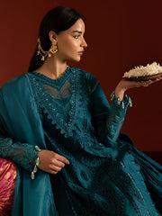 3 PC Unstitched Suit Embroidered Lawn Dastan-e-Noor By Parishay | DSC-12