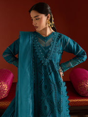 3 PC Unstitched Suit Embroidered Lawn Dastan-e-Noor By Parishay | DSC-12