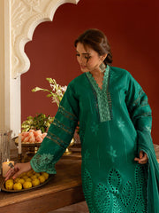 3 PC Unstitched Suit Embroidered Lawn Dastan-e-Noor By Parishay | DSC-14