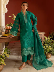 3 PC Unstitched Suit Embroidered Lawn Dastan-e-Noor By Parishay | DSC-14
