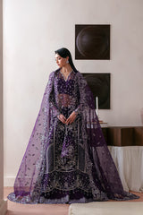 Hand-Embellished Organza 3-Piece Festive Edit with Matching Pouch Tourmaline By Eman  Adeel