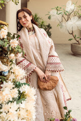 FK-16 ANAYA | 3Pc Unstitched Suit Luxury Lawn Sahil By Qalamkar