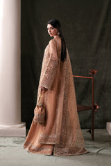 Hand-Embroidered Paneled Organza 3-Piece Suit with Pouch Hessonite By Eman  Adeel