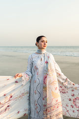 FK-02 ISABELLA | 3Pc Unstitched Suit Luxury Lawn Sahil By Qalamkar