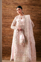 Luxury Hand-Embroidered Organza 3-Piece Suit with Pouch Pearl Essence By Eman  Adeel