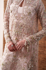 Luxury Hand-Embroidered Organza 3-Piece Suit with Pouch Pearl Essence By Eman  Adeel