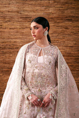 Luxury Hand-Embroidered Organza 3-Piece Suit with Pouch Pearl Essence By Eman  Adeel
