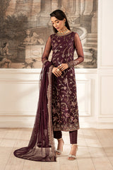 ZFE-06 DAHLIA | 3Pc Unstitched Suit Embroidered Lawn Formal Edit By Zarif
