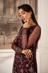 ZFE-06 DAHLIA | 3Pc Unstitched Suit Embroidered Lawn Formal Edit By Zarif