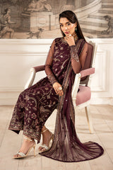 ZFE-06 DAHLIA | 3Pc Unstitched Suit Embroidered Lawn Formal Edit By Zarif