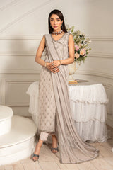 ZFE-05 ALAINA | 3Pc Unstitched Suit Embroidered Lawn Formal Edit By Zarif