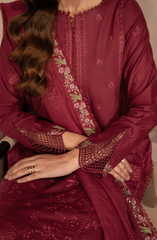 Unstitched 3-PC Embroidered Lawn By Zarif UNST-LWN-02 SAYAH