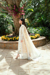 3-PC Unstitched Embroidered Luxury Lawn By Qalamkar | SB-09 Adeena