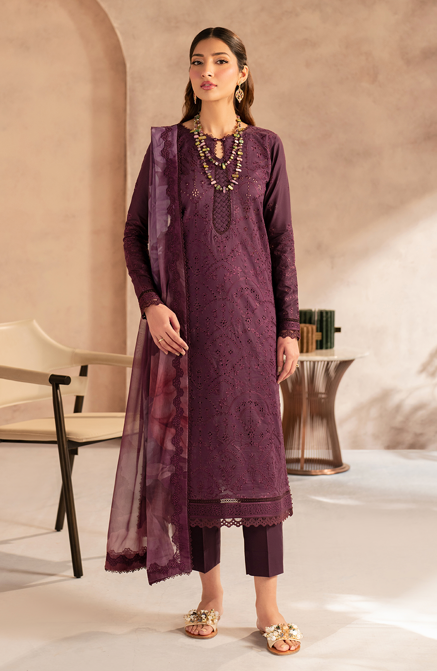 Unstitched 3-PC Embroidered Lawn By Zarif UNST-LWN-06 VIRAYA