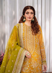 3-PC Unstitched Embroidered Hand Embellished By Akbar Aslam | Rohi