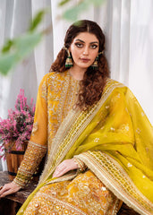3-PC Unstitched Embroidered Hand Embellished By Akbar Aslam | Rohi