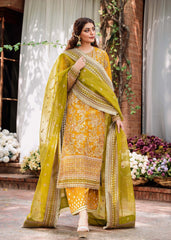 3-PC Unstitched Embroidered Hand Embellished By Akbar Aslam | Rohi