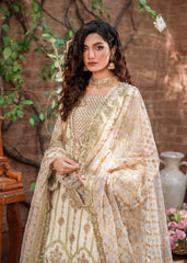 3-PC Unstitched Embroidered Hand Embellished By Akbar Aslam | Mehrunisa
