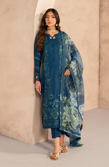 Unstitched 3-PC Embroidered Lawn By Zarif UNST-LWN-03 MEHMER