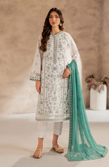 Unstitched 3-PC Embroidered Lawn By Zarif UNST-LWN-05 SEMIL