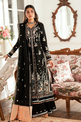 3-PC Unstitched Embroidered Luxury Lawn By Qalamkar | SB-03 Misha