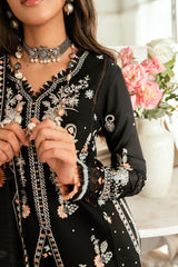 3-PC Unstitched Embroidered Luxury Lawn By Qalamkar | SB-03 Misha