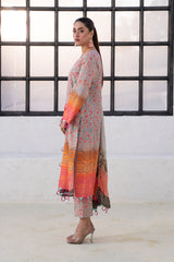 3-Pc Charizma C Print Printed Lawn With Printed Chiffon Dupatta CP4-12